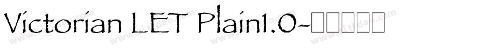 Victorian LET Plain1.0字体转换